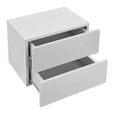  Fali éjjeliszekrény 2 fiókkal és polccal fehér 40x29x30 cm 51481 bútor