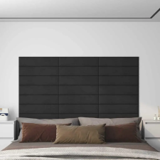  Fali Fejtámla 12 pcs Fekete 60 x 15 cm Bársony ágy és ágykellék