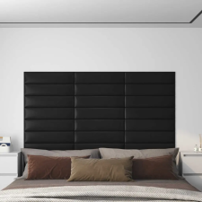  Fali Fejtámla 12 pcs Fekete 60 x 15 cm szövet ágy és ágykellék