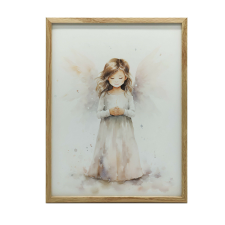 FALI PLAKÁT A REMÉNY ANGYALA FA KERETBEN 70x100 CM grafika, keretezett kép