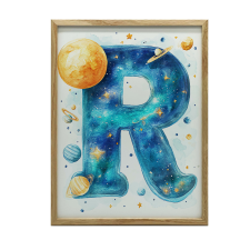  FALI PLAKÁT ALUMÍNIUM KERETBŐL BOLYGÓVILÁG 70X100 CM grafika, keretezett kép
