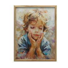  FALI PLAKÁT ARANY ALUMÍNIUM KERETBEN BARÁZÓ INNOCENCE 60X90 CM grafika, keretezett kép