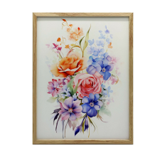 FALI PLAKÁT ARANY ALUMÍNIUM KERETBEN ÉTERIKUS CSOKOZ 70x100 CM grafika, keretezett kép