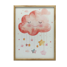 FALI PLAKÁT ARANY KERETBEN BOSZORKÁNYFELHŐ 50x70 CM MATTE grafika, keretezett kép
