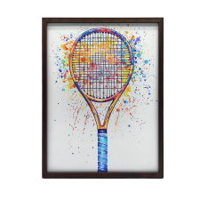 FALI PLAKÁT ARANY KERETBEN JOYFUL TENNIS WORLD 70x100 CM grafika, keretezett kép