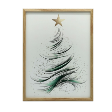 FALI PLAKÁT ARANY KERETBEN, KARÁCSONYI SZÍNES, 50x70 CM grafika, keretezett kép