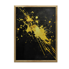FALI PLAKÁT ARANY SZIKRÁK FEKETE HÁTTÉRON 70x100 CM ARANY KERET grafika, keretezett kép