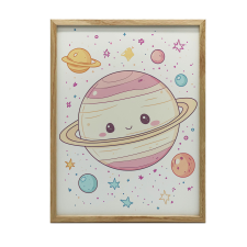 FALI PLAKÁT ARNYI BOLYGÓ ALUMÍNIUM KERETTEL 30x40 CM grafika, keretezett kép