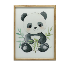  FALI PLAKÁT ARNYOS PANDA A LEVELEK KÖZÖTT KERET NÉLKÜL 40x50 CM grafika, keretezett kép