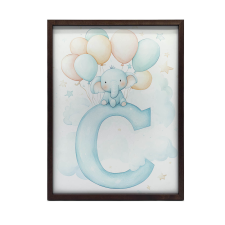 FALI PLAKÁT BABY ELEPHANT C BETŰN KERET NÉLKÜL 60X90 CM grafika, keretezett kép