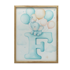 FALI PLAKÁT BABYELEPHANT F BETŰ KERET NÉLKÜL 30x40 CM MATT PAPÍR grafika, keretezett kép