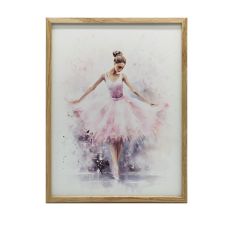FALI PLAKÁT BALLERINA TÁNC ALUMÍNIUM KERETBEN 70x100 CM grafika, keretezett kép