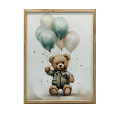  FALI PLAKÁT BEAR BALLON WORLD 50x70 cm KERET NÉLKÜL grafika, keretezett kép