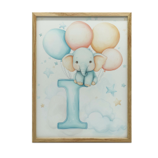  FALI PLAKÁT ELEFÁNT BETŰVEL ÉS KERET NÉLKÜL 40x50 CM MATT grafika, keretezett kép