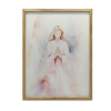  FALI PLAKÁT FA KERETBEN EGY RÓZSASZÍN ANGYAL VARÁJA 50x70 CM