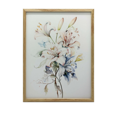  FALI PLAKÁT FA KERETBEN NYUGATÓ TÜKRÖZÉSEK 70x100 CM grafika, keretezett kép