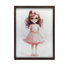 FALI PLAKÁT FA KERETBEN PINK JOY 70x100 CM grafika, keretezett kép