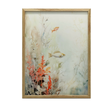 FALI PLAKÁT FA KERETBEN PUHA SZÍNEI PARADISE 50x70 CM grafika, keretezett kép