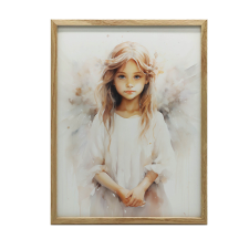 FALI PLAKÁT FA KERETBEN REMÉNY SZÁRNYAI 50x70 CM grafika, keretezett kép