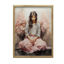 FALI PLAKÁT FA KERETBEN SOOM IN PAYER 50x70 CM grafika, keretezett kép