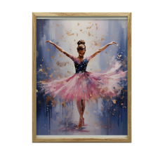FALI PLAKÁT GRACE KERET NÉLKÜLI BALERINA MOZGÁSÁBAN 40x50 CM grafika, keretezett kép
