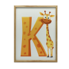  FALI PLAKÁT GYERMEKEKNEK, ZSIRÁF K BETŰVEL KERETTEL 50x70 CM