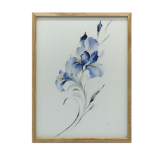 FALI PLAKÁT KERETBEN FEHÉR FA ÍRSZÍR FINOM 30x40 CM grafika, keretezett kép