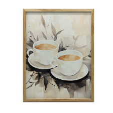 FALI PLAKÁT KERETBEN KÁVÉ EGYSZERŰSÉG ALUMÍNIUM KERET 70x100 CM grafika, keretezett kép
