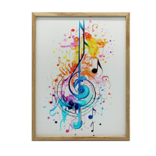  FALI PLAKÁT KERETBEN, SZÍNES HÁROM KULCS, NAGY 70x100 CM grafika, keretezett kép