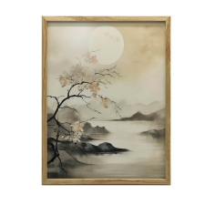 FALI PLAKÁT MISTY LAKE KERET NÉLKÜL 70x100 CM MATT PAPÍR grafika, keretezett kép