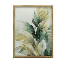 FALI PLAKÁT TROPIKUS HARMÓNIA SÖTÉTBARNA KERETBEN 50x70 CM grafika, keretezett kép
