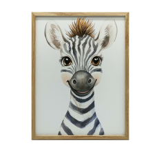 FALI PLAKÁT VIDÁM ZEBRA KERET NÉLKÜL 50X70 CM MATT PAPÍR 230 GSM grafika, keretezett kép