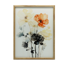 FALI PLAKÁT VIRÁGSZIMFÓNIA Akvarellben KERET NÉLKÜL 70x100 CM grafika, keretezett kép