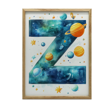  FALI PLAKÁT Z BETŰVEL A GALAXYBAN KERET NÉLKÜL 50x70 CM grafika, keretezett kép