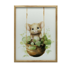 FALI PLAKÁTEGÉR HINTÁN ARANY KERETTEL 50x70 CM MATT grafika, keretezett kép
