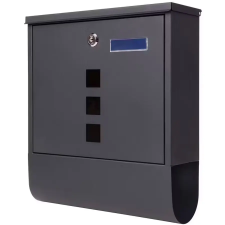  Fali postaláda kulccsal – modern fekete színben 16W0393V9 postaláda