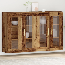  Fali szekrények 2 db Régi fa 69,5x34x90 cm Műanyag fa bútor