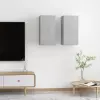  | Fali TV Szekrény | 2 pcs Beton Szürke 31 x 30 x 60 cm Faanyag