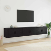  Fali TV szekrény szett 3 pcs Fekete tölgy 80 x 34,5 x 40 cm