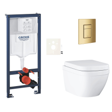  Fali WC-garnitúra világos falra / falra szerelhető Grohe Euro Ceramic SIKOGRSEUSCGL0 szaniter
