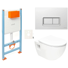 Fali wc szett SAT Project könnyűszerkezetes falakba / falsík előtti SIKOVSSATPRO51680 építőanyag
