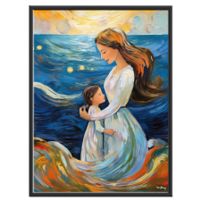  Falikép – Anya gyermekkel (videóvetítő opcióval) grafika, keretezett kép