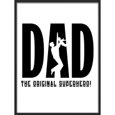  Falikép – Apa a szuperhős (videóvetítő opcióval) grafika, keretezett kép