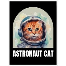  Falikép – Astronaut Cat (videóvetítő opcióval) grafika, keretezett kép