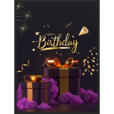  Falikép – Boldog Születésnapot egyedi adatokkal 13. (videóvetítő opcióval) grafika, keretezett kép