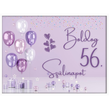  Falikép – Boldog Születésnapot egyedi adatokkal 4. (videóvetítő opcióval) grafika, keretezett kép