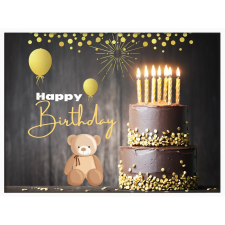 Falikép – Boldog Születésnapot egyedi adatokkal 8. (videóvetítő opcióval) grafika, keretezett kép