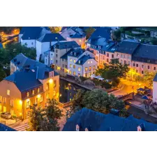  Falikép City68 Luxembourg éjjel, 350 x 250 cm tapéta, díszléc és más dekoráció