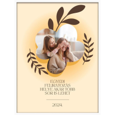 Falikép – Dátum és akár hosszabb felirat (videóvetítő opcióval) grafika, keretezett kép