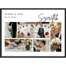  Falikép - ESKÜVŐ kollázs a te fotóiddal 3. (videóvetítő opcióval) grafika, keretezett kép